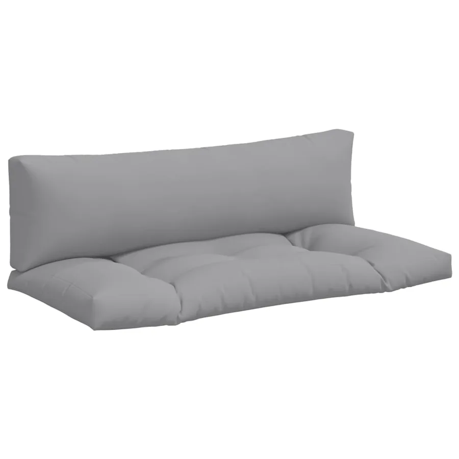 Coussins de palette lot de 2 gris tissu - 2
