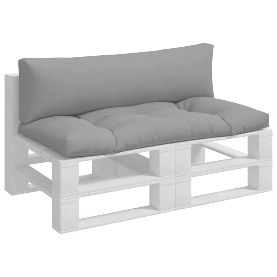 Coussins de palette lot de 2 gris tissu - 3