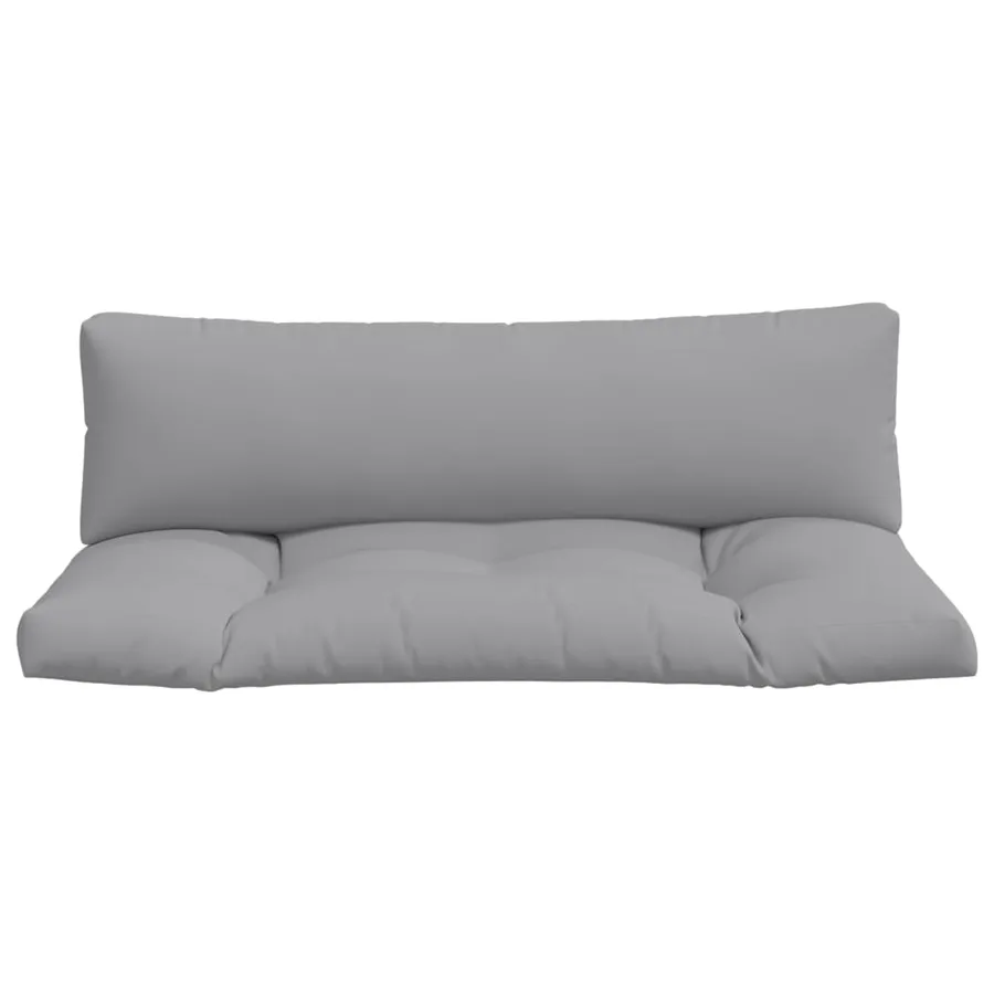 Coussins de palette lot de 2 gris tissu - 4
