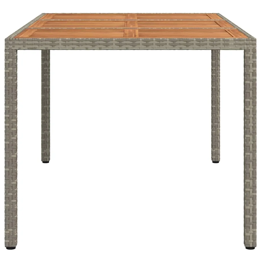 Table de Jardin Gris 150 x 90 x 75 cm polyrotin - 4
