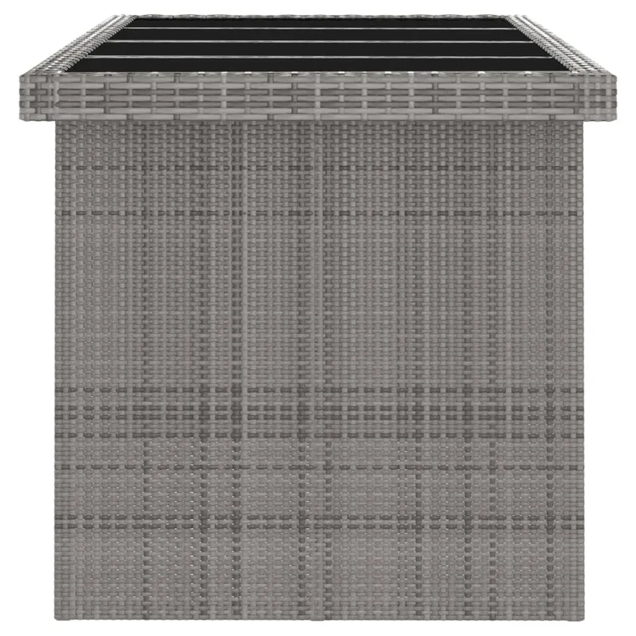 Ensemble à manger d'extérieur 9pcs coussins Résine tressée Gris - 11