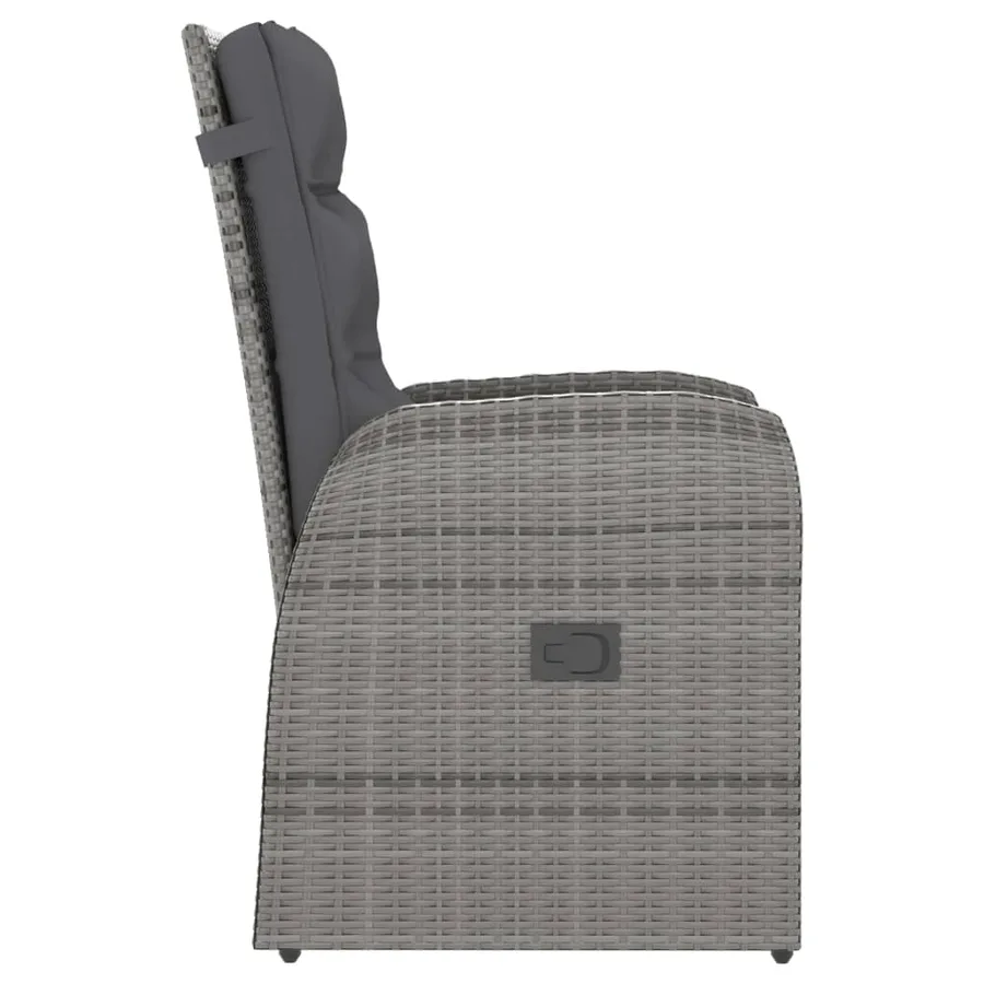 Ensemble à manger d'extérieur 9pcs coussins Résine tressée Gris - 6
