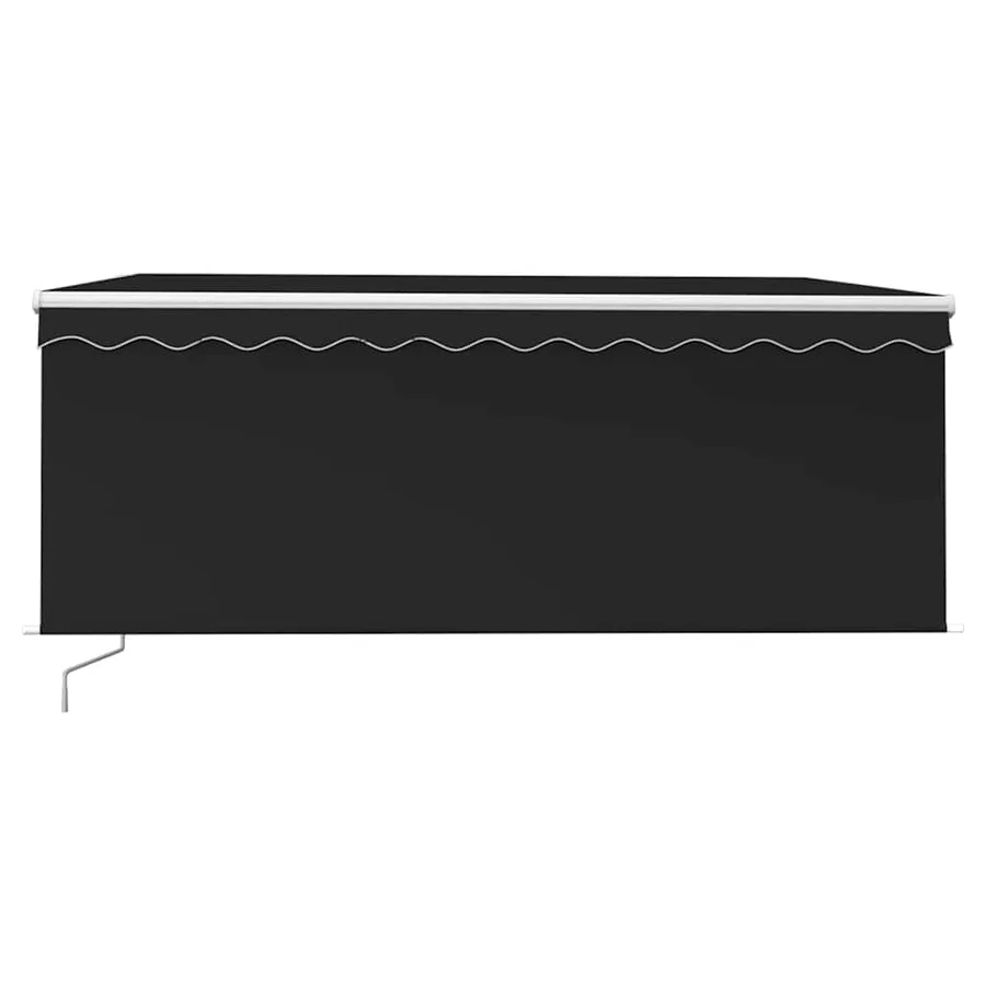 Auvent rétractable manuel avec store 3,5x2,5 m Anthracite - 3
