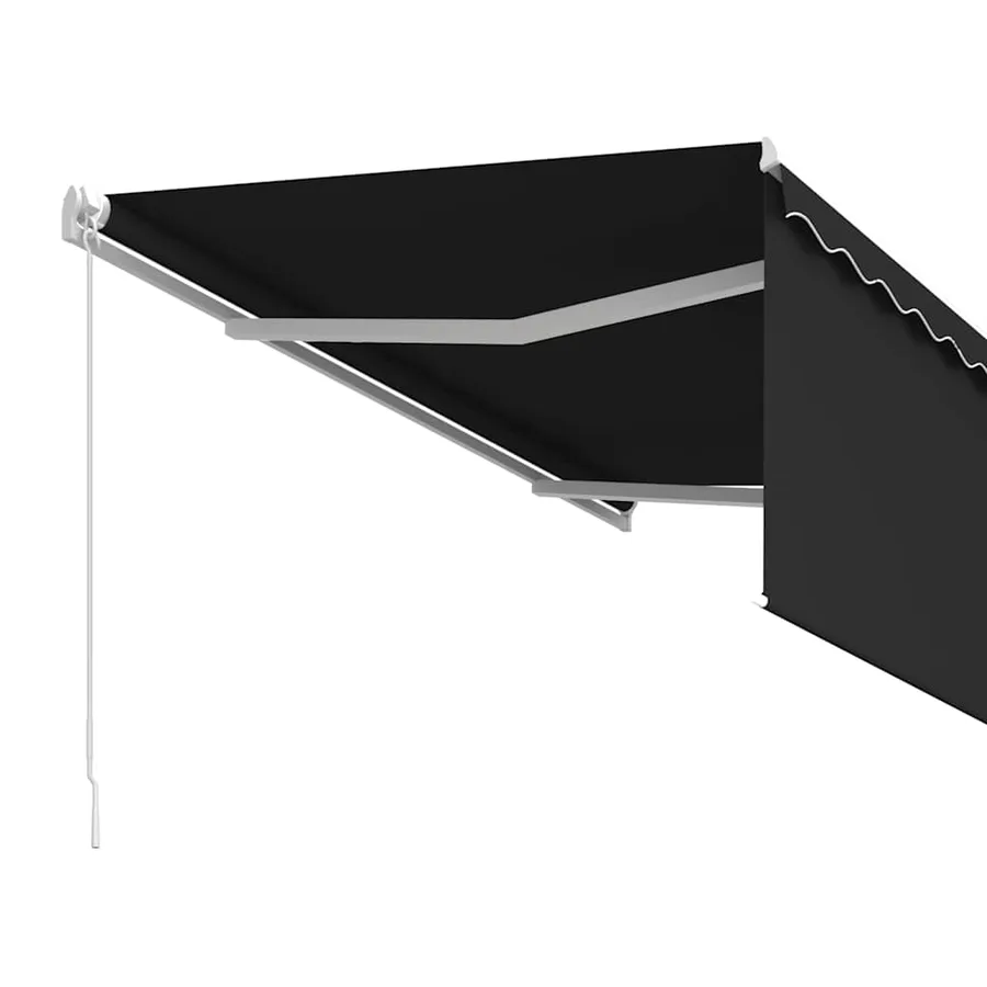Auvent rétractable manuel avec store 3,5x2,5 m Anthracite - 4