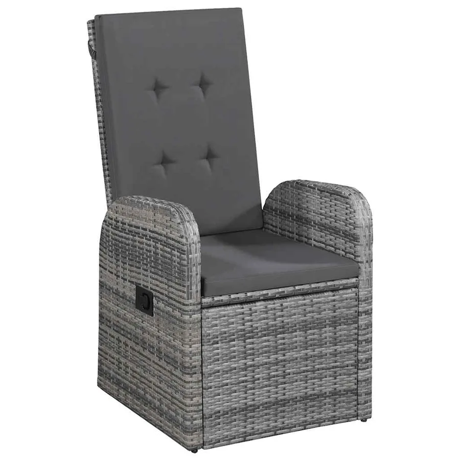 Ensemble à manger de jardin 7 pcs Gris - 7