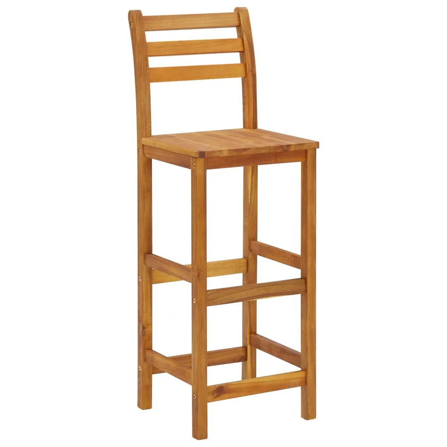 Ensemble de bar de jardin 3 pcs bois d'acacia solide - 5