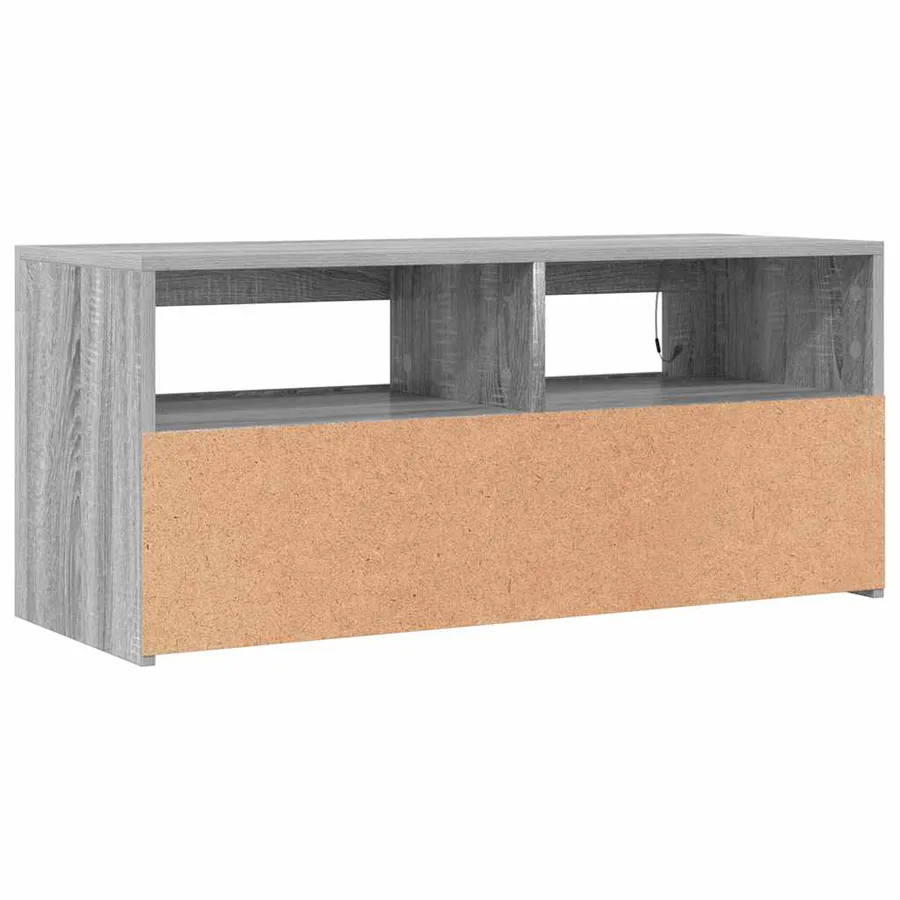 Meuble TV avec lumières LED Sonoma gris 90x35x40 cm - 10