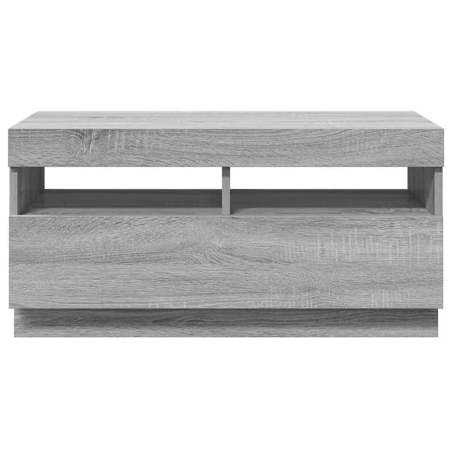 Meuble TV avec lumières LED sonoma gris 80x35x40 cm - 15