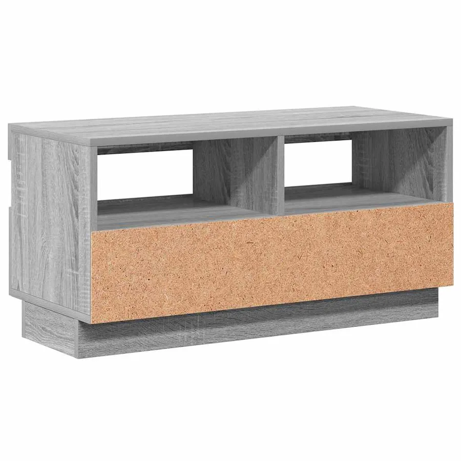 Meuble TV avec lumières LED sonoma gris 80x35x40 cm - 9