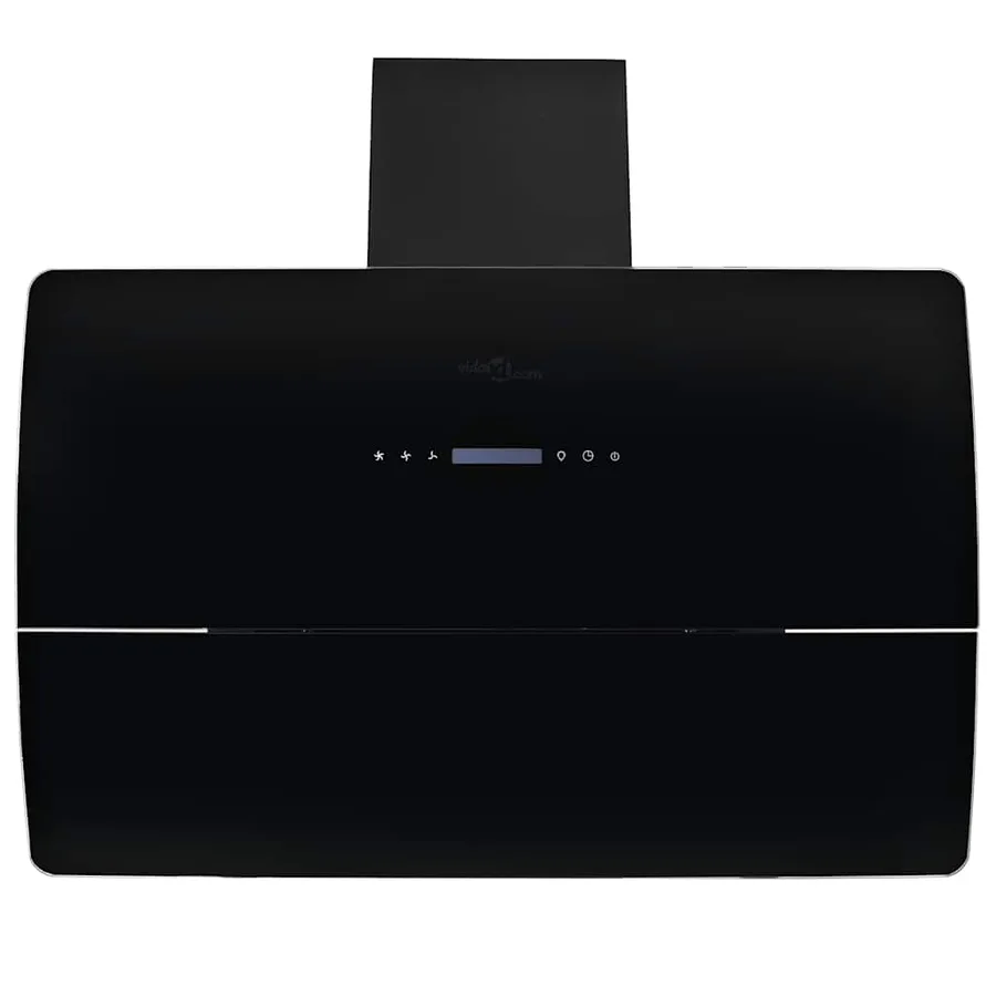 Hotte murale acier inoxydable 756 m³/h 90 cm Noir - 2