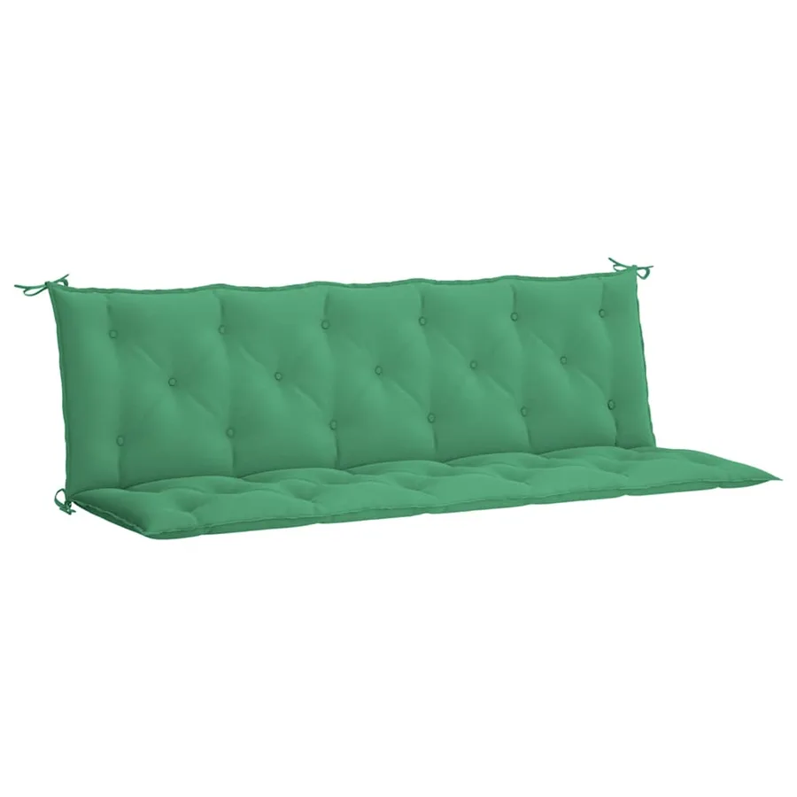 Coussin de banc de jardin vert 180x(50+50)x7 cm tissu oxford - 2
