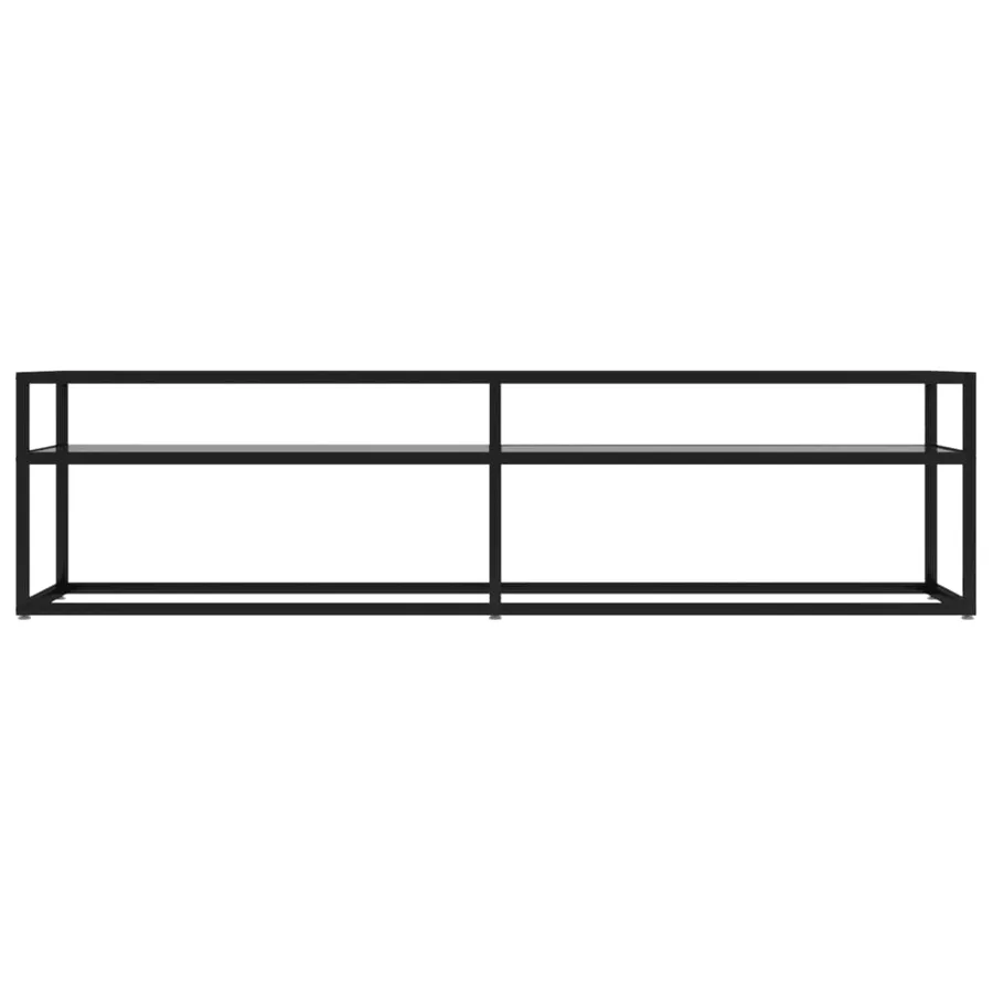 Meuble TV transparent 160x40x40,5 cm verre trempé - 3