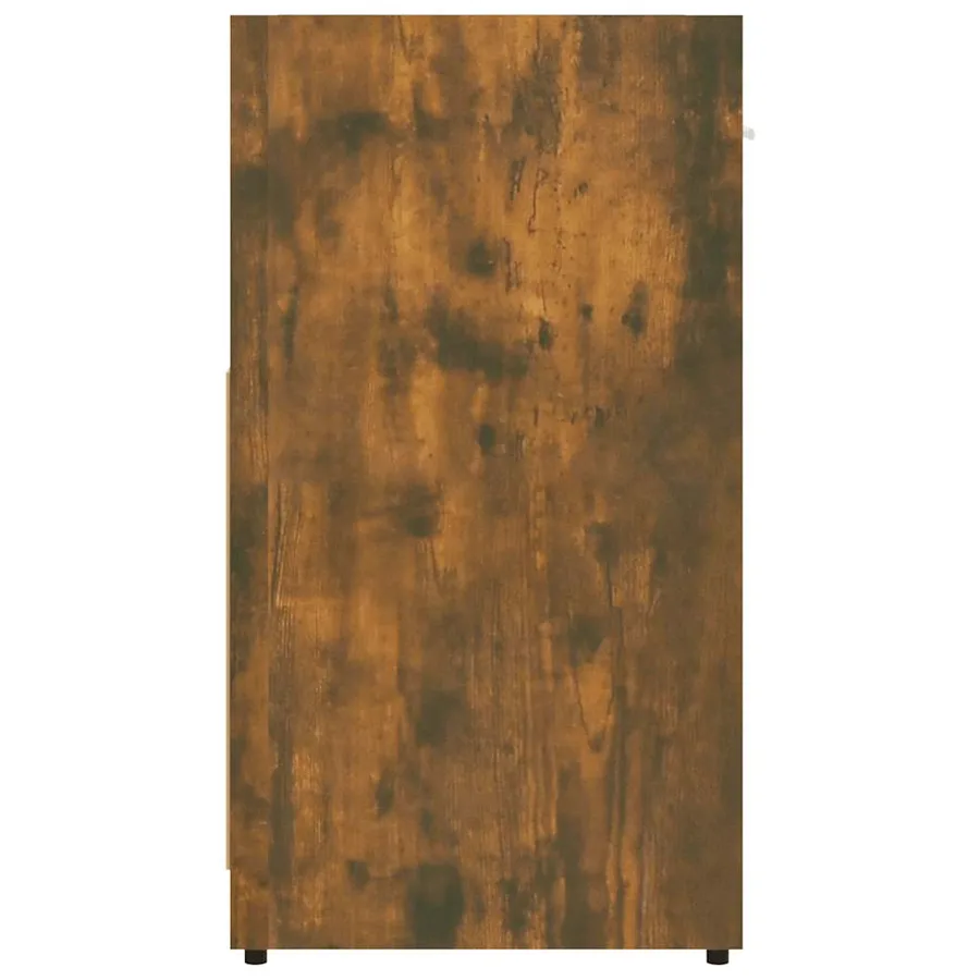 Armoire de bain Chêne fumé 60x33x60 cm Bois d'ingénierie - 7