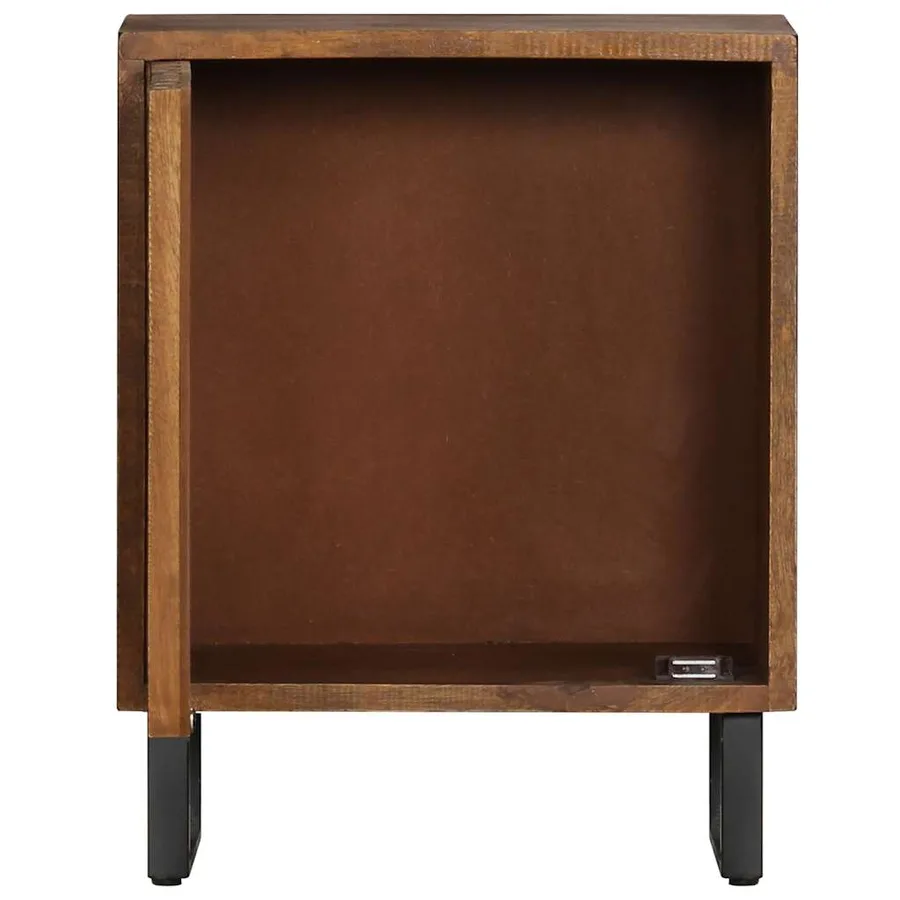Table de chevet 40x30x50 cm Bois de manguier massif - 4
