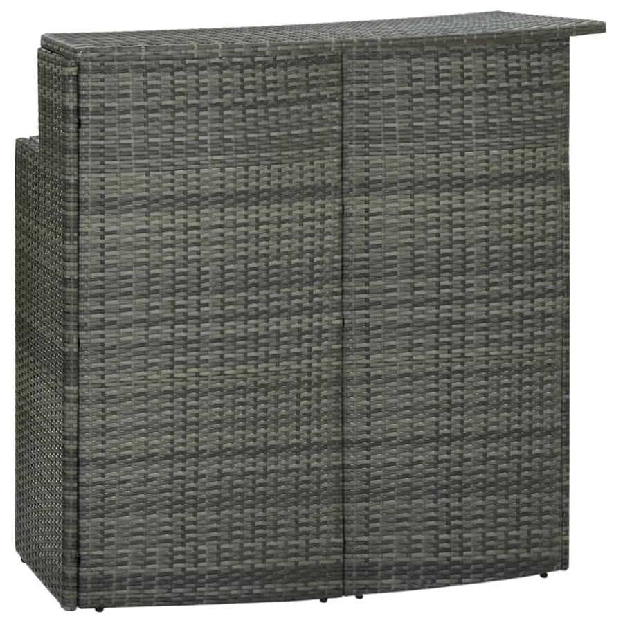 Ensemble de bar de jardin avec coussins 5 pcs Gris - 6