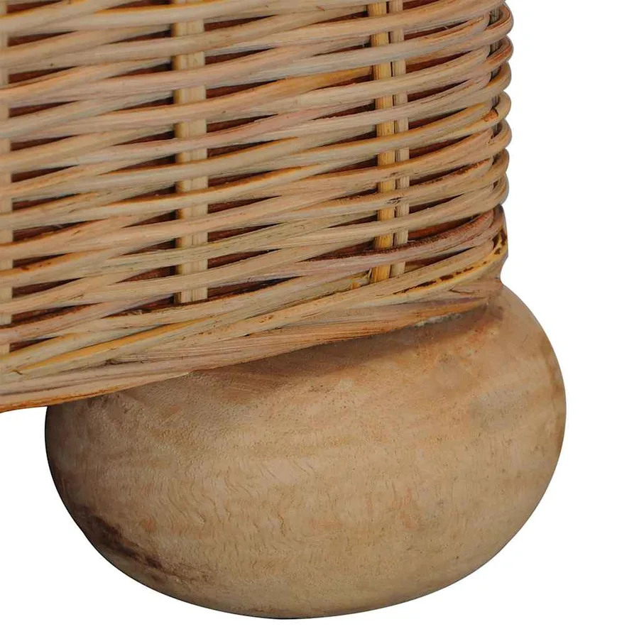 Canapé à 2 places avec coussins Rotin naturel - 7