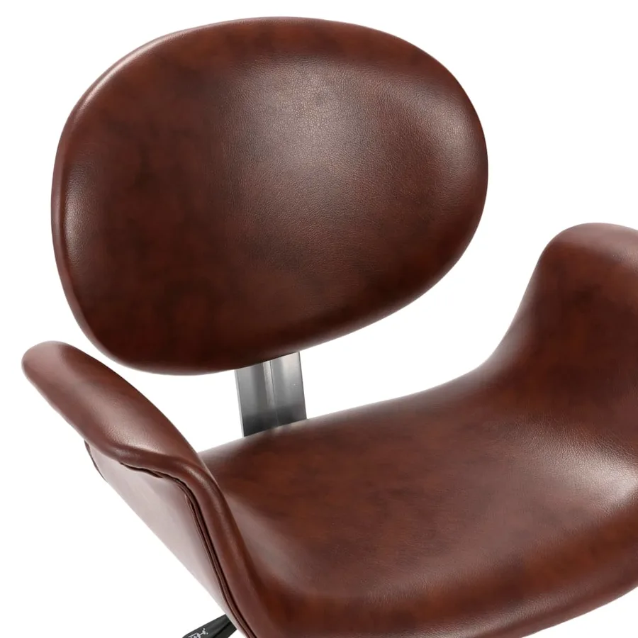Chaise pivotante à manger Marron Similicuir - 7
