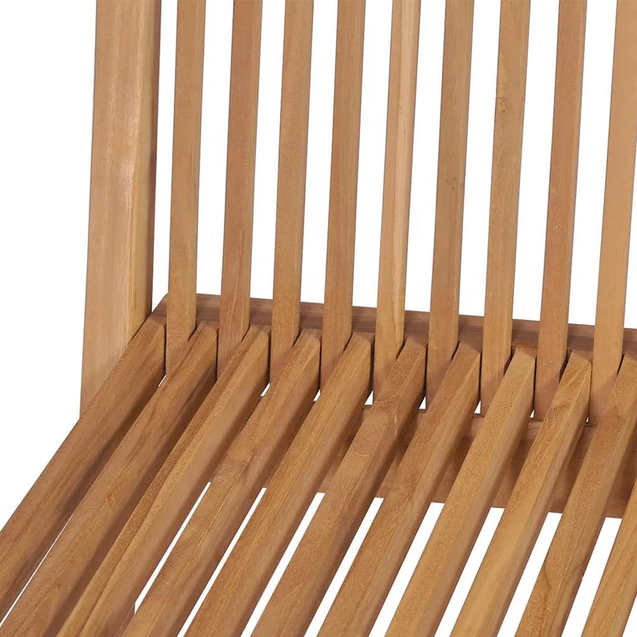 Chaises pliables de jardin lot de 4 Bois de teck solide - 7