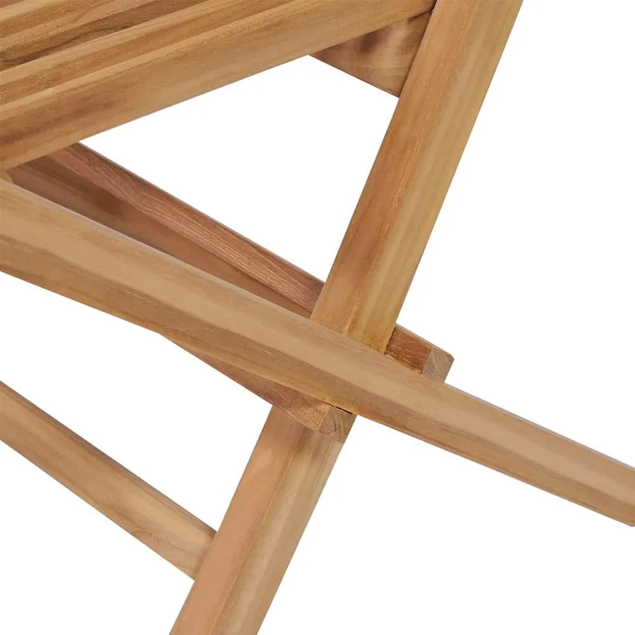 Chaises pliables de jardin lot de 4 Bois de teck solide - 8