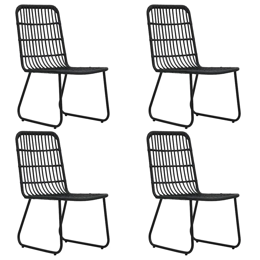 Ensemble à manger d'extérieur 5 pcs résine tressée et verre - 3