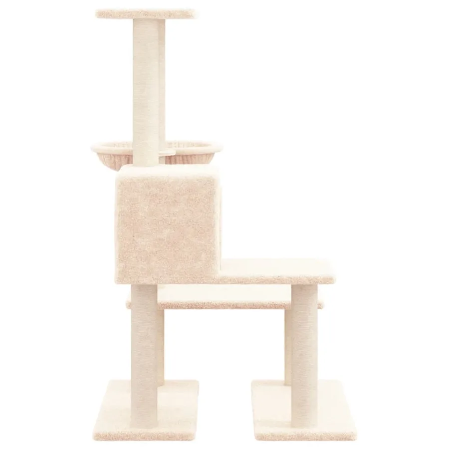 Arbre à chat avec griffoirs en sisal Crème 94,5 cm - 4