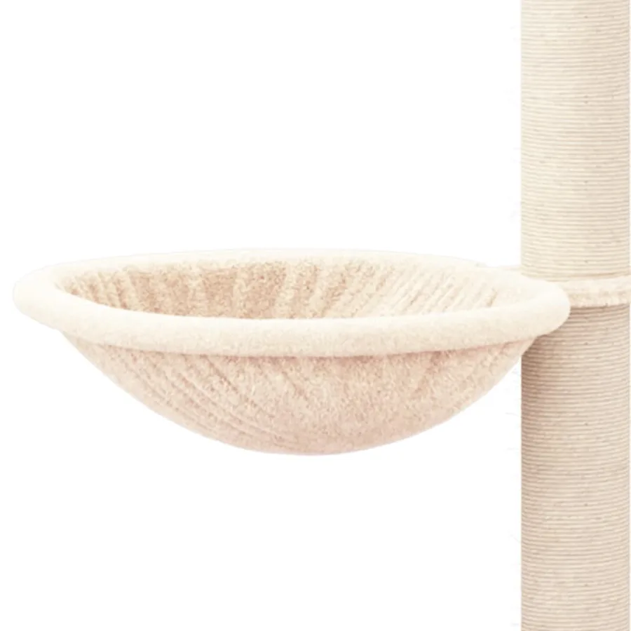 Arbre à chat avec griffoirs en sisal Crème 94,5 cm - 6