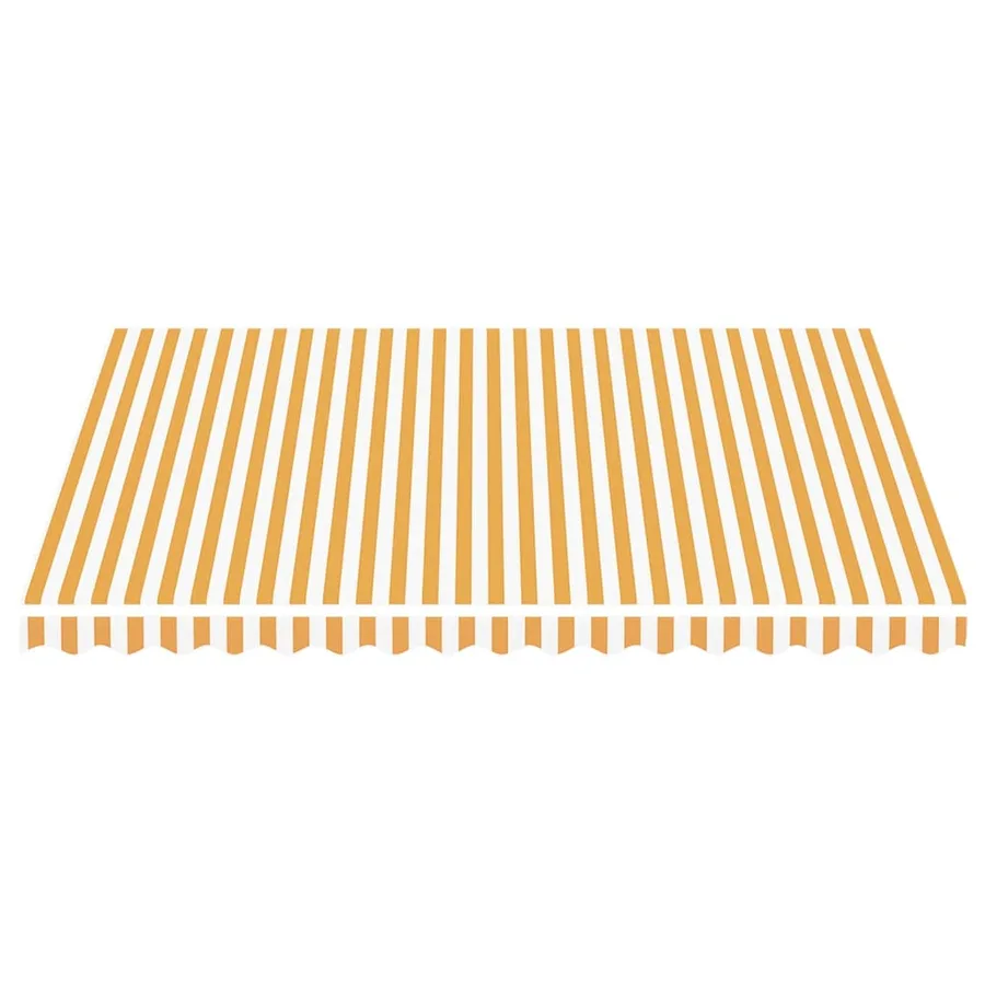 Tissu de remplacement pour auvent jaune et blanc 4x3,5 m polyester - 3