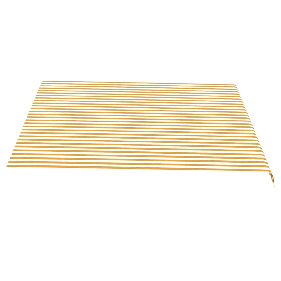 Tissu de remplacement pour auvent jaune et blanc 4x3,5 m polyester - 4