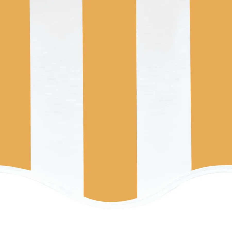 Tissu de remplacement pour auvent jaune et blanc 4x3,5 m polyester - 5