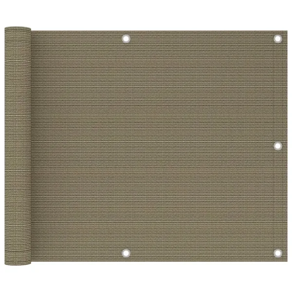 Écran de balcon Taupe 75x300 cm PEHD