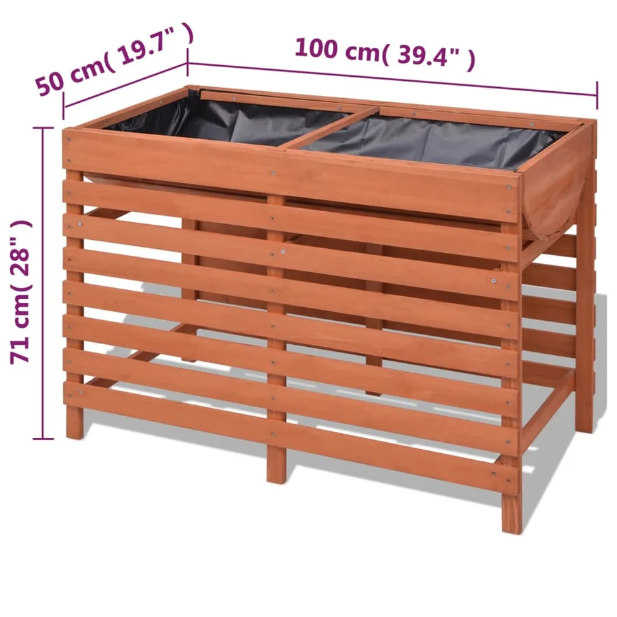 Jardinière 100 x 50 x 71 cm Bois - 5