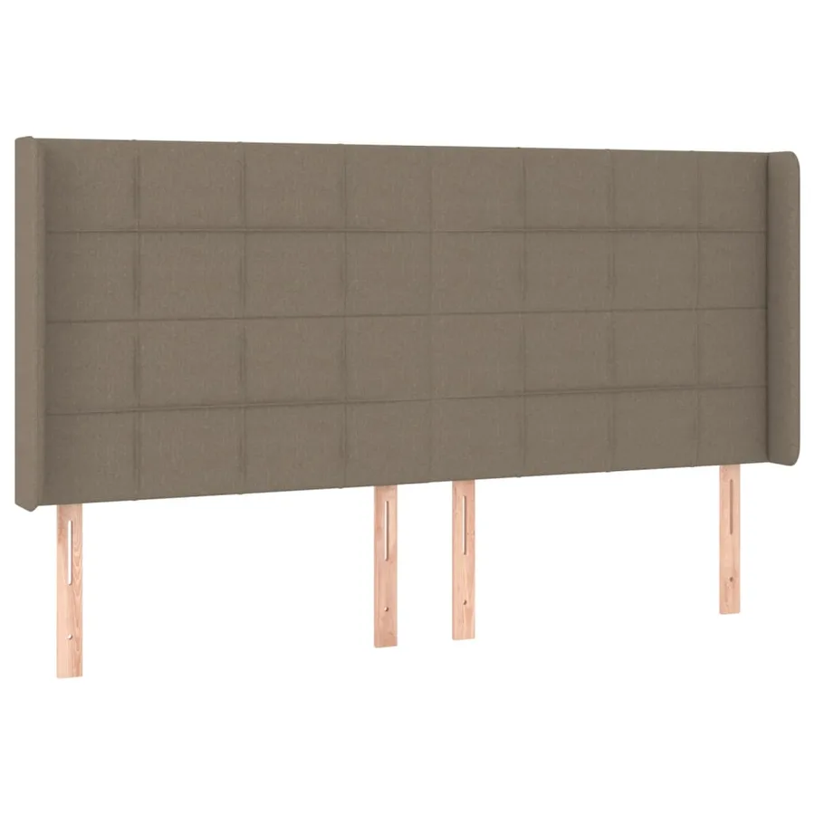 Tête de lit à LED Taupe 183x16x118/128 cm Tissu - 3