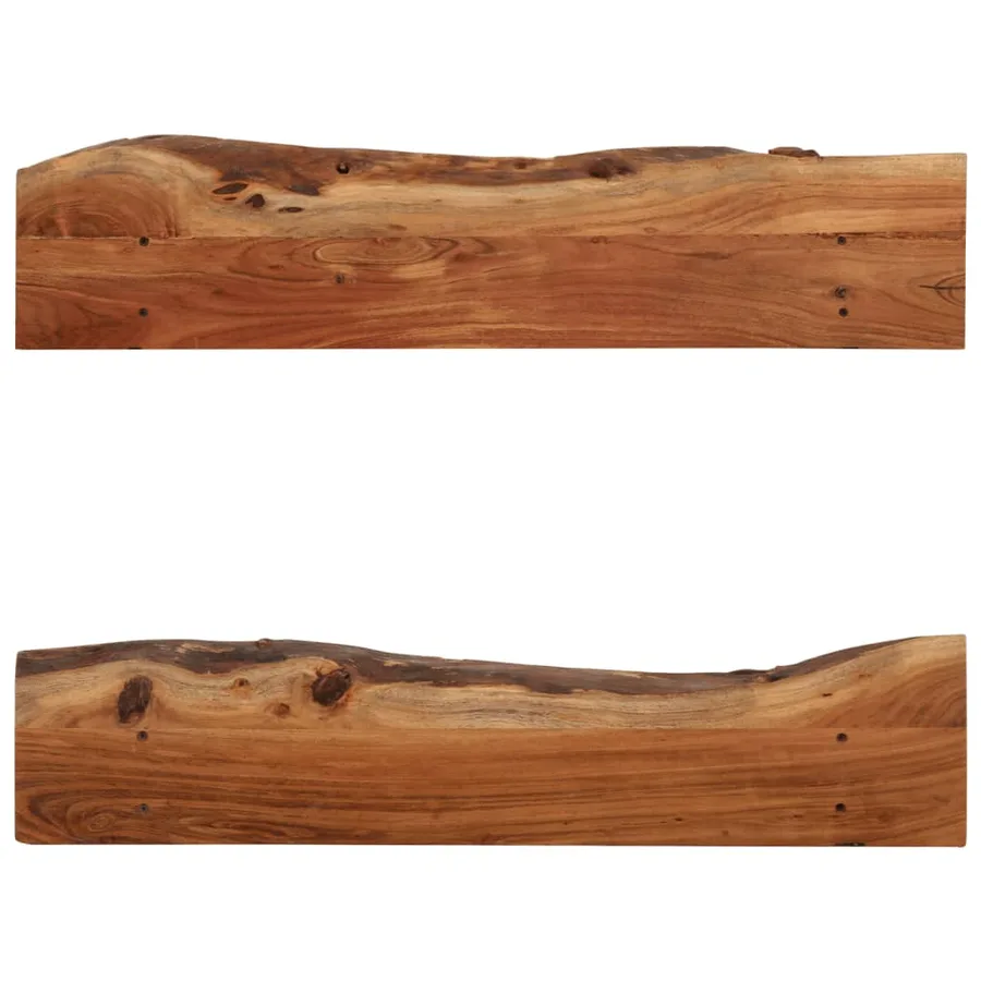 Étagères murales 2 pcs 90x20x18 cm Bois d'acacia massif - 7