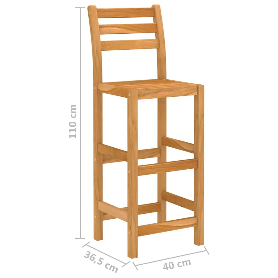 Ensemble de bar d'extérieur 3 pcs Bois d'acacia massif - 11