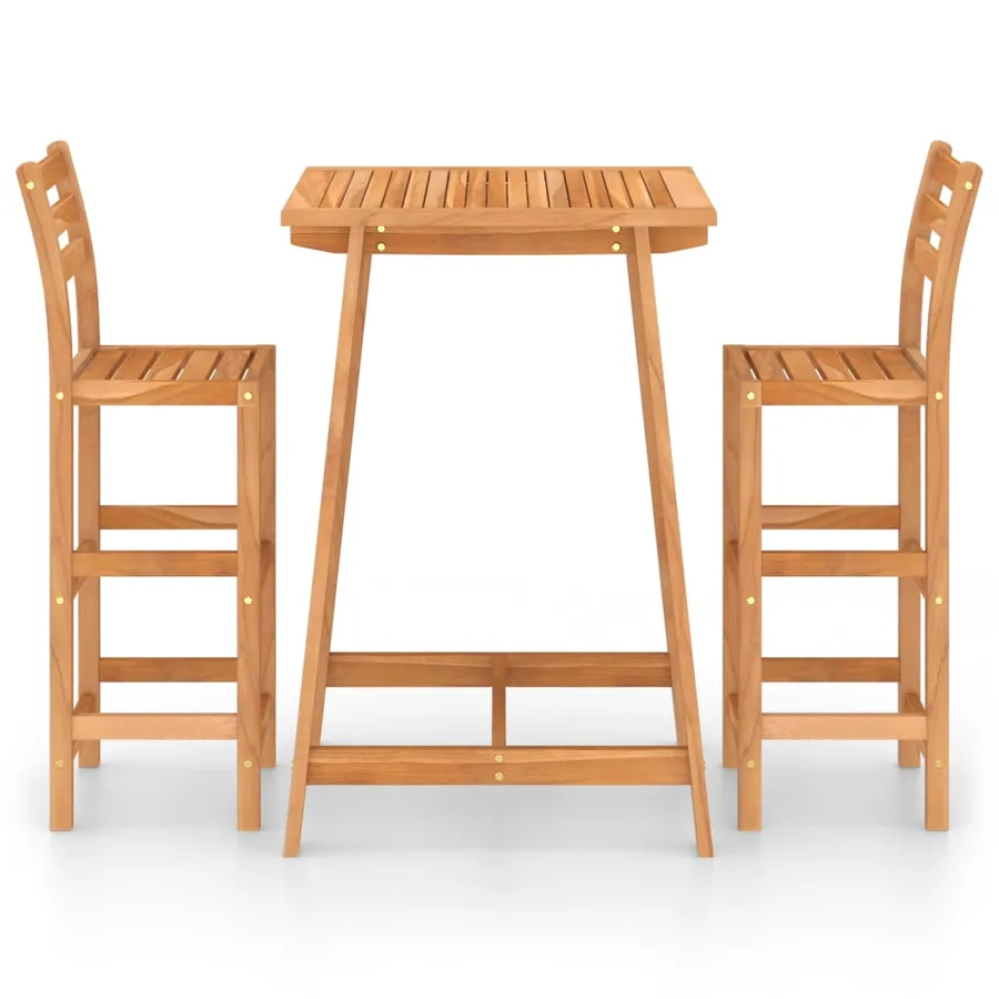 Ensemble de bar d'extérieur 3 pcs Bois d'acacia massif - 3