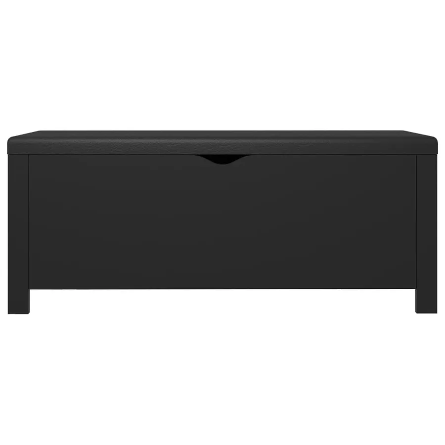 Boîte de rangement avec coussin Noir 105x40x45 cm Aggloméré - 5