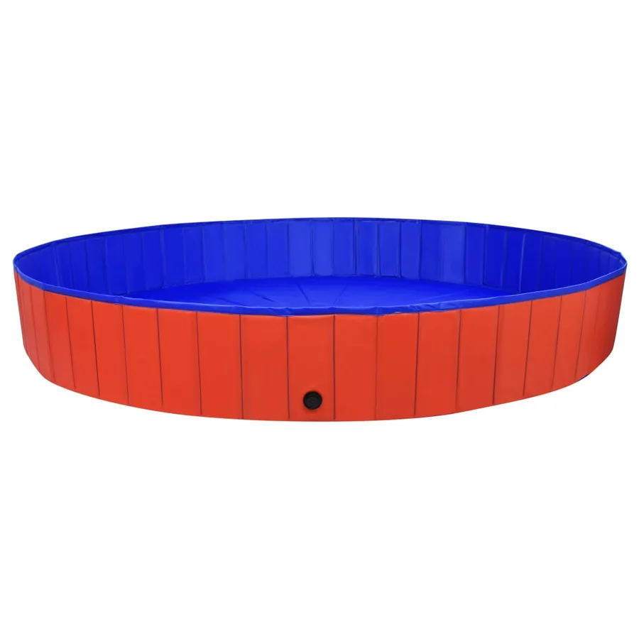 Piscine pliable pour chiens Rouge 300x40 cm PVC - 2