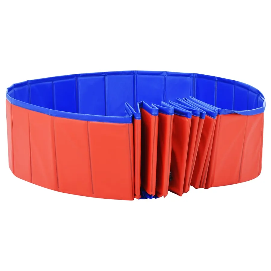Piscine pliable pour chiens Rouge 300x40 cm PVC - 5