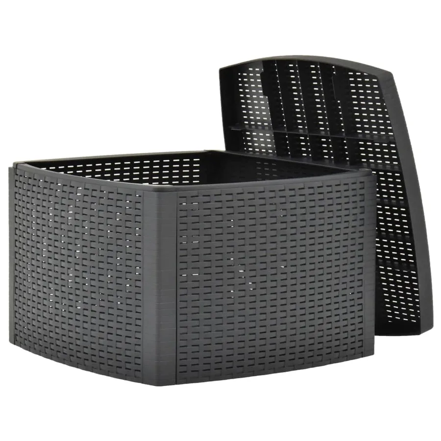 Table d'appoint Anthracite 54x54x36,5 cm Plastique - 3