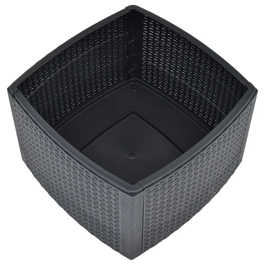 Table d'appoint Anthracite 54x54x36,5 cm Plastique - 4