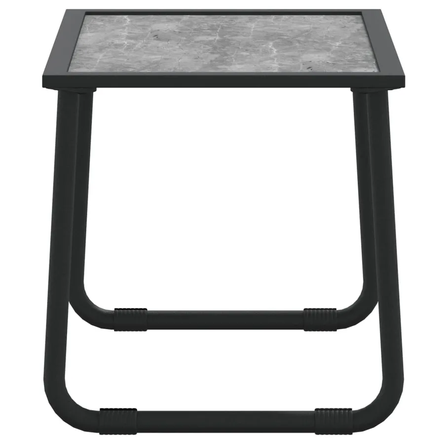 Salon de jardin avec coussins 3 pcs anthracite acier - 9