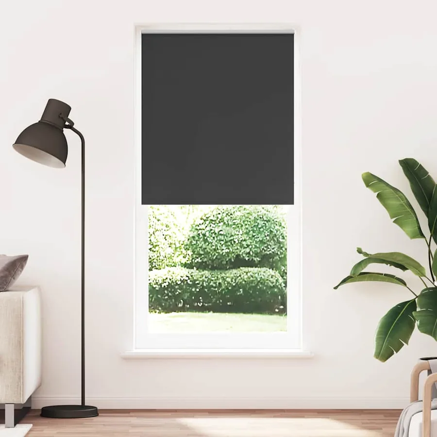 Store enrouleur occultant 124,4 x 230 cm, largeur du tissu 120 cm, noir