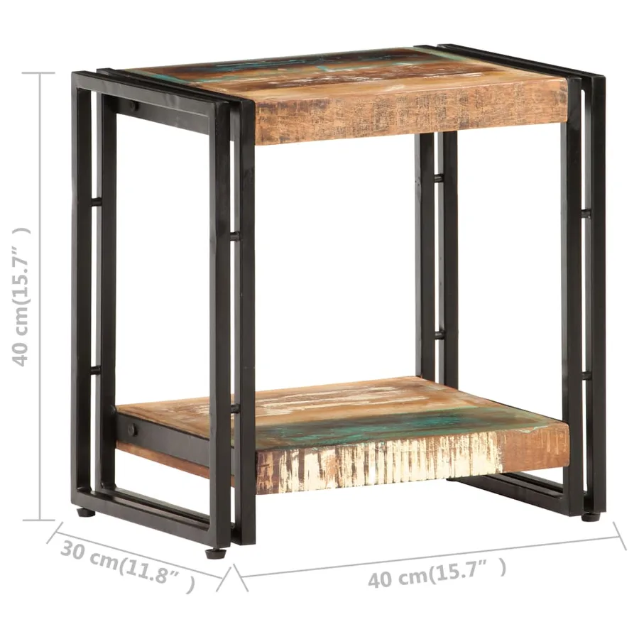 Table d'appoint 40x30x40 cm Bois de récupération massif - 5
