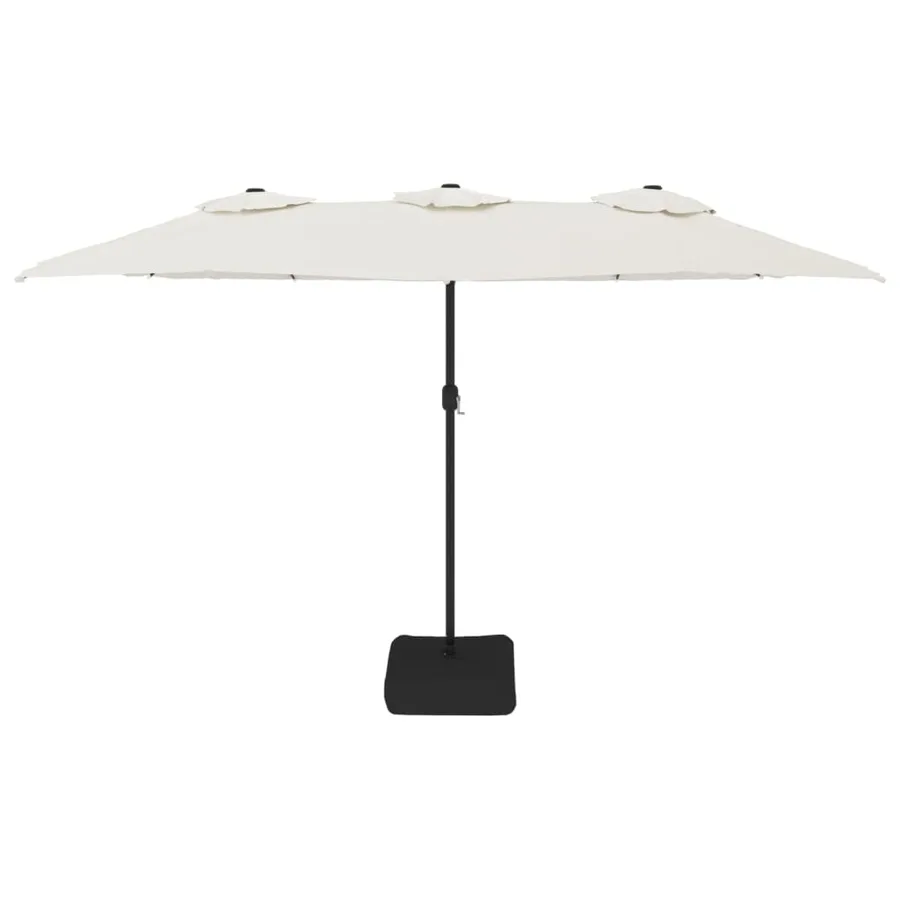 Parasol à double tête blanc sable 449x265 cm - 3