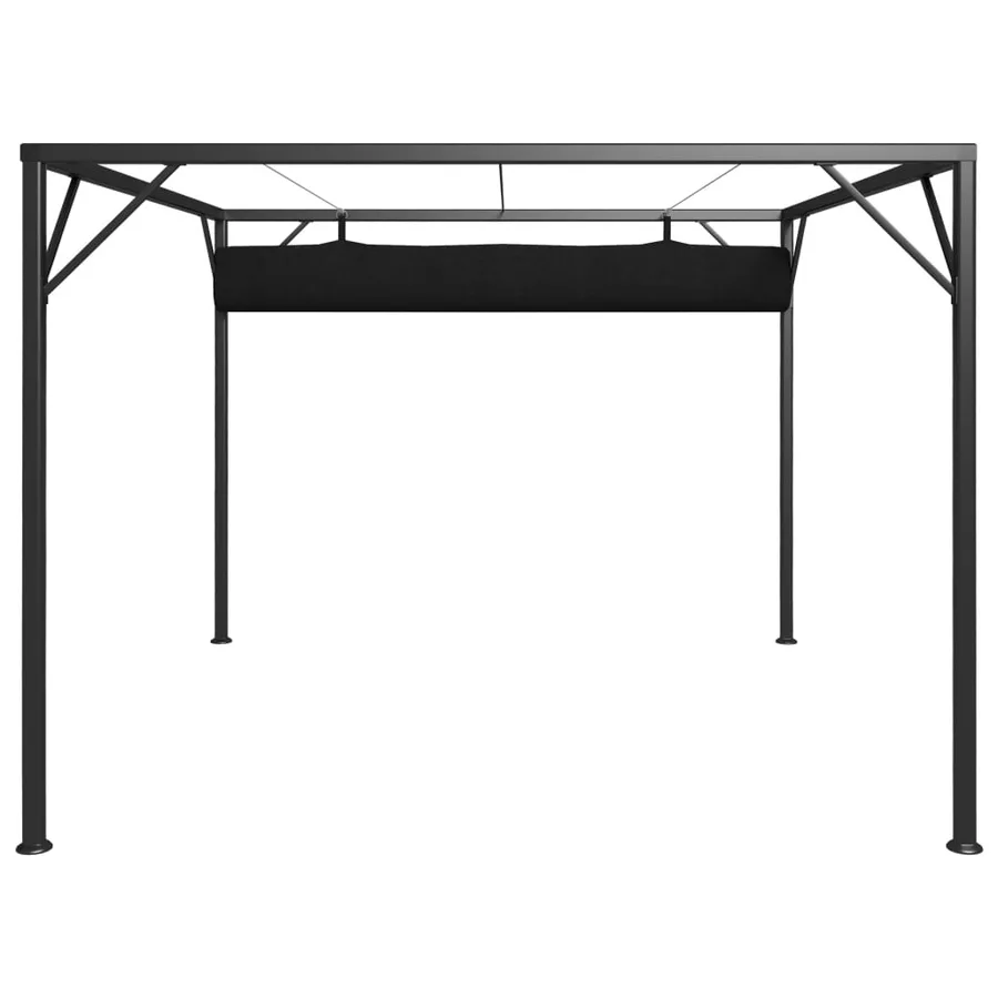 Chapiteau de jardin avec auvent rétractable 3x3 m Anthracite - 6