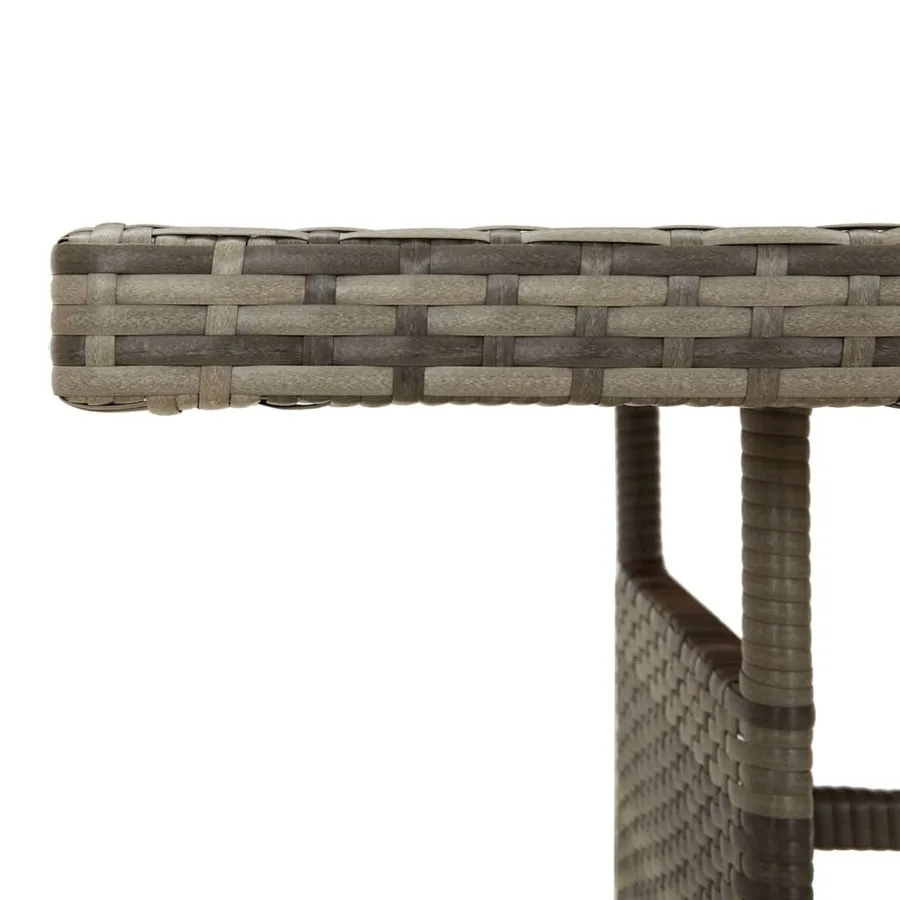 Table de jardin Gris 160x70x72 cm Résine tressée et acacia - 4