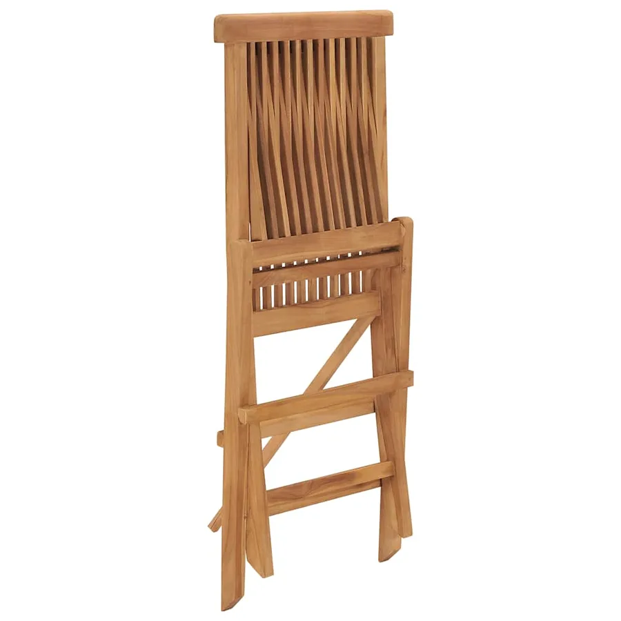 Chaises pliables de jardin lot de 8 Bois de teck solide - 4