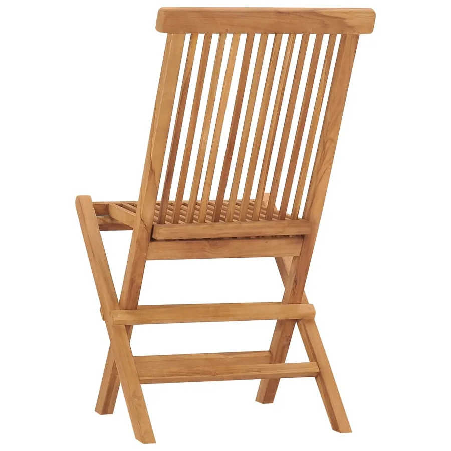 Chaises pliables de jardin lot de 8 Bois de teck solide - 5
