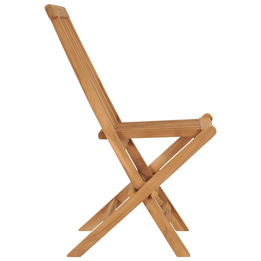 Chaises pliables de jardin lot de 8 Bois de teck solide - 6