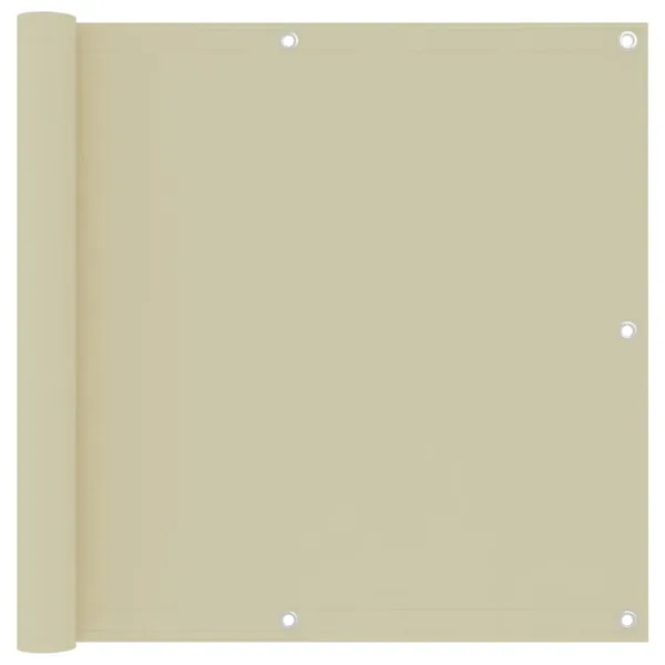 Écran de balcon Crème 90x500 cm Tissu Oxford